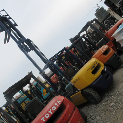 1.2M Largo de horquilla Usado Komatsu 3 Ton Forklift FD30 FD25 FD50 Diésel Horquilla de Japón