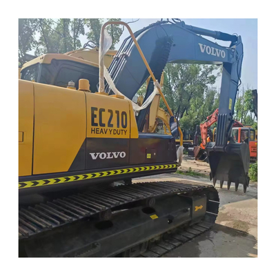123KW de alta potencia de segunda mano Usado Volvo Máquina de excavadora de rastreo hidráulico EC210D
