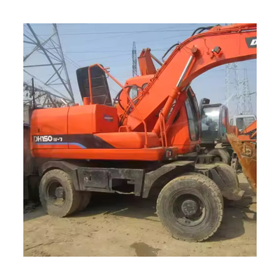 Excavadora original 2010 Doosan DH150W-7 de 15 toneladas con larga vida útil y válvula hidráulica
