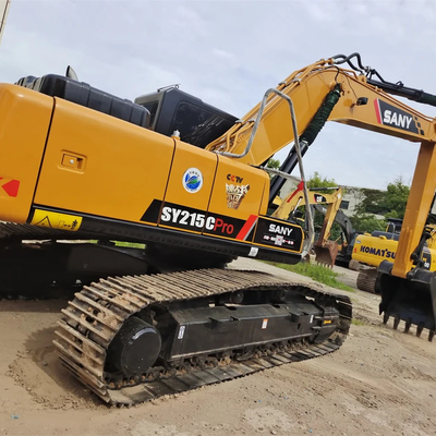Peso de operación 12TONAS Sany SY215C Excavadora de rastreo hidráulico usada para la construcción