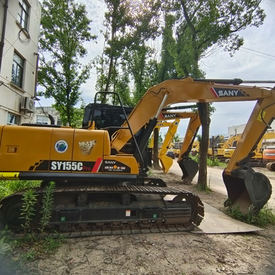 Excavadora Sany SY155H usada con motor ISUZU BB-4BG1TRP y bomba hidráulica original