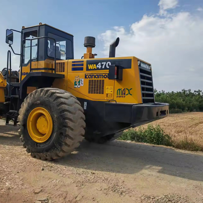 Carga nominal de 8 toneladas Cargador de ruedas usado Komatsu WA470-3 para operaciones de almacén