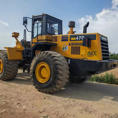 Buen cargador de ruedas Komatsu WA470 2018 con bomba hidráulica original de Japón