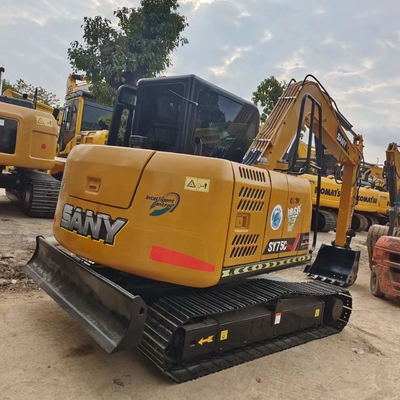 Excavadora Sany SY75C usada con alta eficiencia de trabajo y válvula hidráulica original