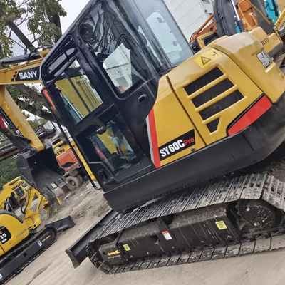 Usado Sany SY55C Excavadora de rastreo hidráulico con bomba hidráulica original de segunda mano