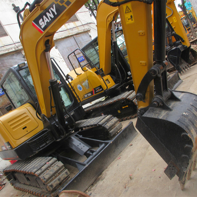 Excavadora Sany SY 60C con excavadora de rastreo con bajas horas de trabajo y alta capacidad de cubo