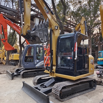 Excavadora usada Caterpillar 306E con cilindro hidráulico original y zapatos de pistas