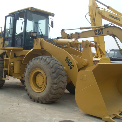 Cargador de ruedas delanteras de segunda mano Cat 966G con 20 toneladas de carga nominal en excelente estado