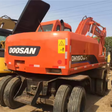 Excavadora de 15 toneladas Digger Doosan DH150W-7 Excavadora de ruedas con cilindro hidráulico original de Corea