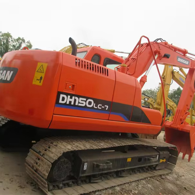 Excavadora original Doosan DH150LC-7 utilizada con bomba y cilindro hidráulicos originales