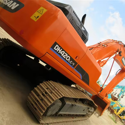 Excavadora usada Doosan DH420LC-7 con bomba hidráulica original y capacidad de 2.18 cubos