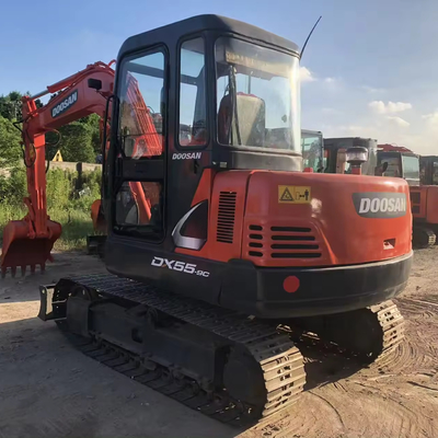 Excavadora mini Doosan de 5 toneladas y 5,5 toneladas Usada Doosan Dx55 con cilindro hidráulico original