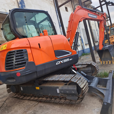 Excavadora miniatura Doosan Dx55-9c de segunda mano 1200 horas de trabajo y 0,21 cucharón Capacidad 5,5 toneladas
