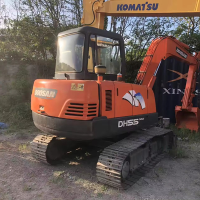 Excavadora mini usada Doosan Dx55 de 5 toneladas con motor 4TNV94L y bomba hidráulica original