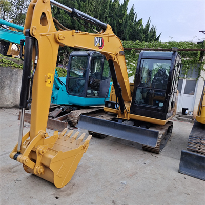Excavadora usada Caterpillar 306E con cilindro hidráulico original y zapatos de pistas