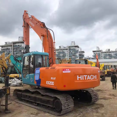 Excavadora de ruedas de rastreo usada Hitachi ZX200 EX200-3 EX200-5 con capacidad de cubo de 1CBM