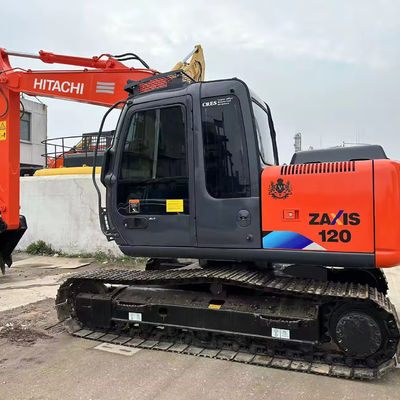 Una excavadora usada Hitachi ZX120-3 con capacidad de 1 CBM y peso de 12100 KG