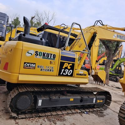 Excavadora Komatsu PC130-7 con cilindro hidráulico original y capacidad de cubo de 0.53CBM