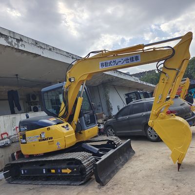Excavadora Komatsu PC78 original de Japón con cuchilla y línea de corte en buenas condiciones