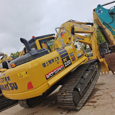 Excavadora usada Komatsu PC220-8 con 22 toneladas de peso de operación y zapatos de segunda mano