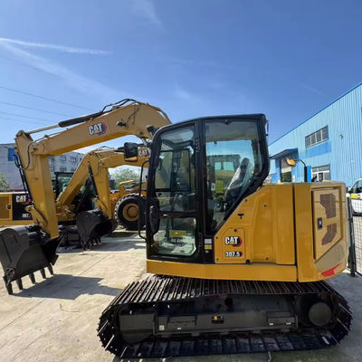 Excavadora de 7 toneladas Cat 307E con bomba hidráulica Eaton y excavadora de caucho 306 original