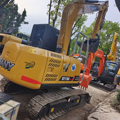 Bajas horas de trabajo SANY SY75C Mini Excavadora desde 2022 Modelo con capacidad de 0.65 cubos