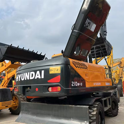 Excavadora Hyundai 210w-9 usada 21 toneladas 1.2M3 Capacidad de cubo 35 Velocidad nominal de segunda mano