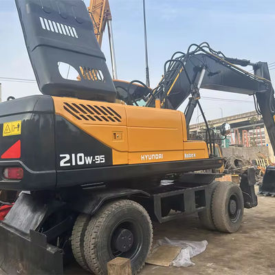 Excelente estado Hyundai 210W-9 Excavadora de ruedas usadas Profundidad máxima de excavación 6810MM