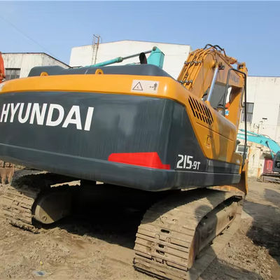 Excavadora Hyundai 220LC-9s con cilindro hidráulico original y cubo 1CBM