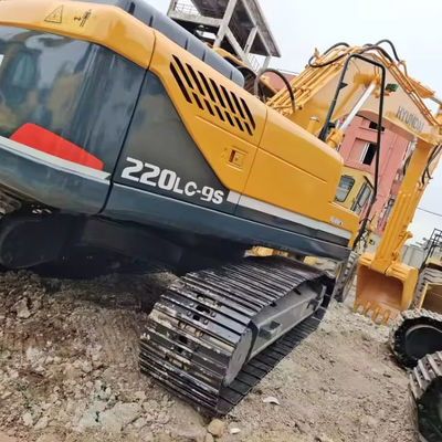Excavadora Hyundai 220LC-9S de segunda mano con capacidad de cubo de 1.2M3 para talleres de reparación de maquinaria