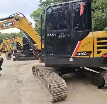 2022 SANYsySY60C pro excavadora Usada con bajo consumo de aceite y alta eficiencia de trabajo