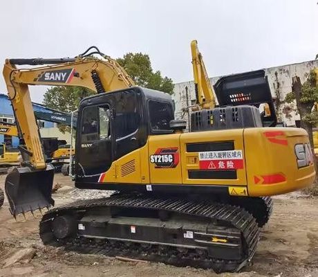1.2CBM Capacidad del cubo cilindro hidráulico original Sany SY215C Excavadora de rastreo usada