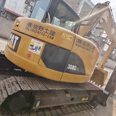 Excavadora usada 308CR con peso de máquina de 8 toneladas CAT 308D Excavadora hidráulica
