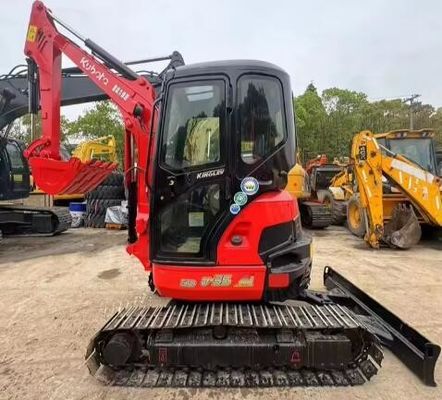 3Máquina pequeña de 5 toneladas de segunda mano Kubota U35 Excavadora con válvula hidráulica original