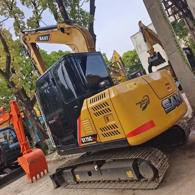 Excavadora Sany SY75C usada Motor original Excavadora Sany mini de 7.5 toneladas para construcción
