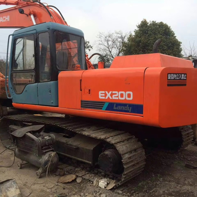 Usado Hitachi EX200-1 Excavadora de rastreo ZX200-3 ZX200-5 EX120-3 en el motor ISUZU de Shanghai